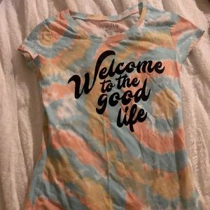A kids tie dye shirt